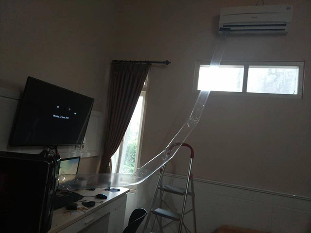 Sốc với thanh niên dùng điều hòa để làm mát máy chơi game