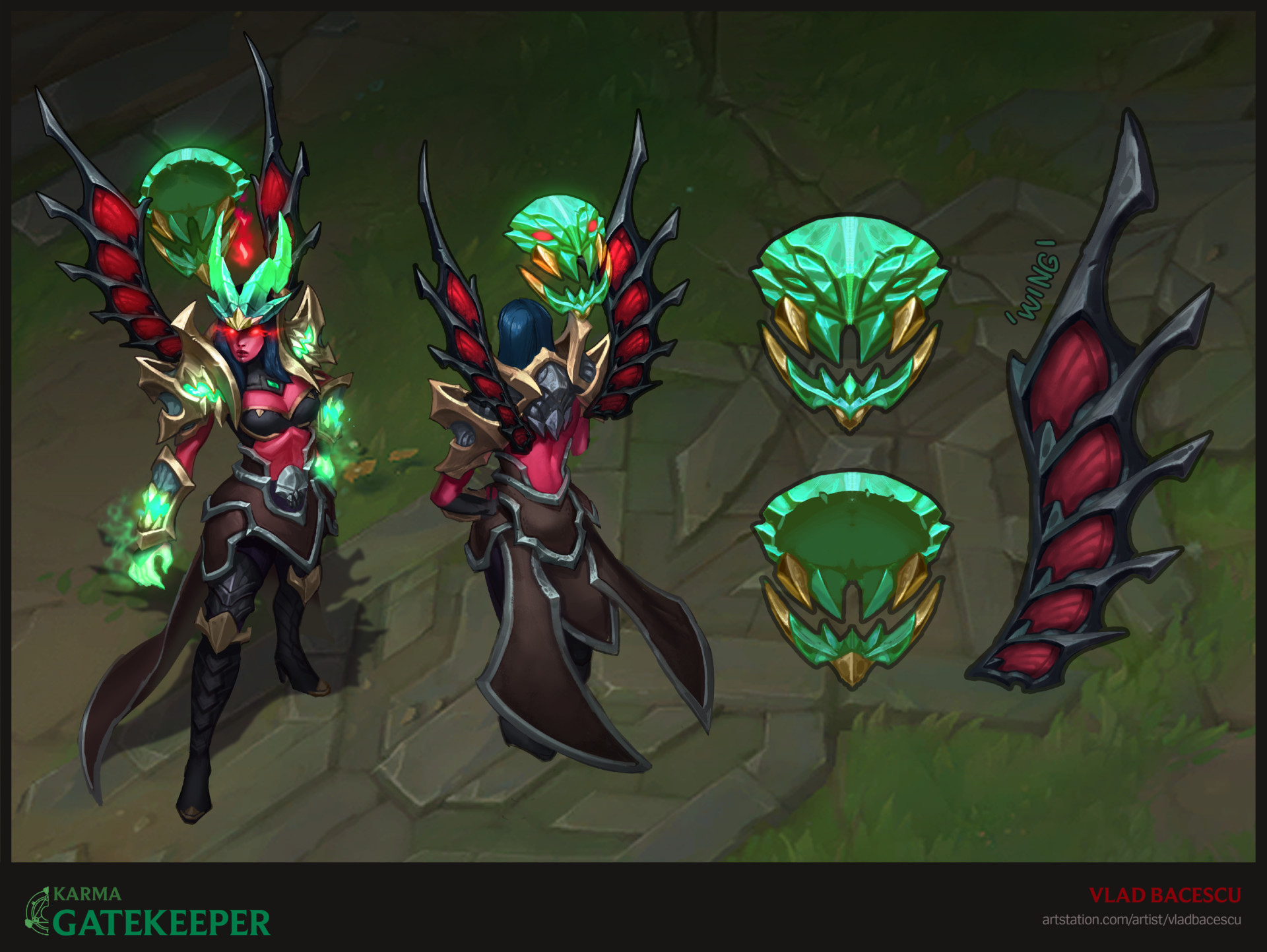 Cận ảnh ý tưởng trang phục Karma Địa Ngục với vẻ đẹp của quỷ dữ