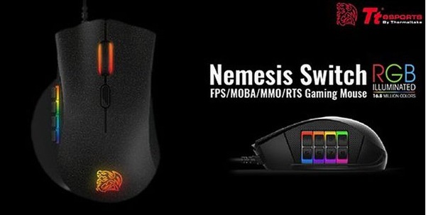 Thermaltake giới thiệu thêm chuột chơi game Nemesis Switch giá rẻ với 16 nút tùy chỉnh