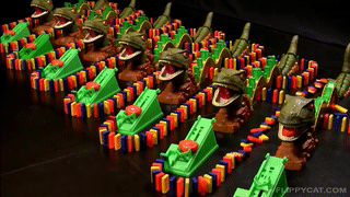 18 cảnh công trình Domino sụp đổ vô cùng đã mắt được thực hiện 2