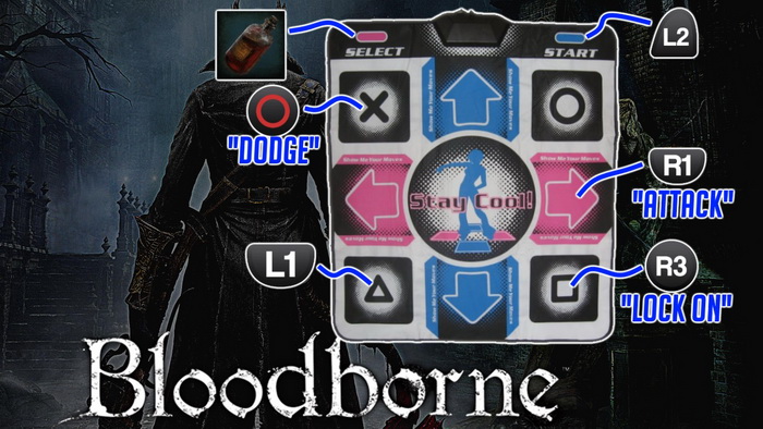 Game thủ kiên trì phá đảo Bloodborne chỉ bằng...thảm nhảy Dance Revolution