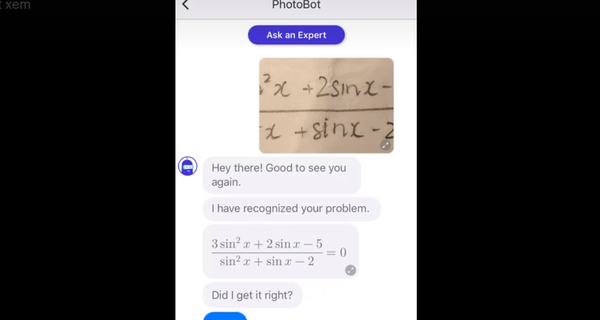 Sinh viên Bách Khoa sáng chế PhotoBot dạy toán: Chỉ cần chụp đề bài gửi cho Robot, làm theo hướng dẫn sau 1 phút là ai cũng biết cách giải!
