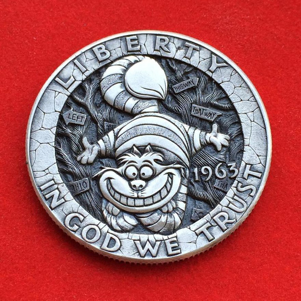 Nghệ thuật điêu khắc biến những đồng xu cũ trở thành tranh nổi chân thực