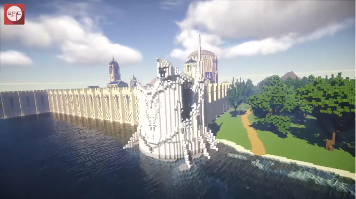 LMHT: Game thủ phác họa cả thành phố Demacia trong Minecraft, chi tiết đến từng viên gạch