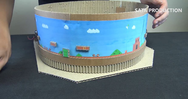 Thích thú với game Mario được làm từ bìa cac-tong mới lạ