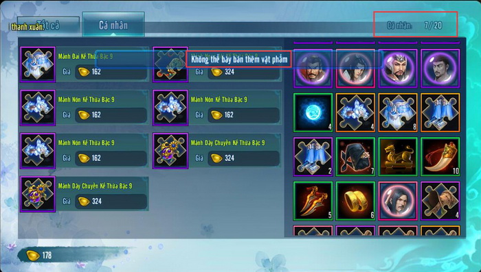 VLTK Mobile: Game thủ điêu đứng khi tính năng Chợ tự do bị khóa không rõ lý do