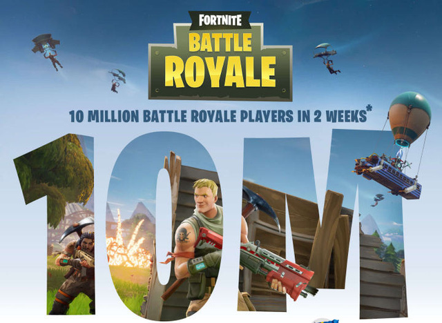 Fortnite Battle Royale đã cán mốc 10 triệu lượt tải về chỉ trong 2 tuần ra mắt