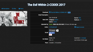 Vừa ra mắt chưa đến 1 ngày, The Evil Within 2 đã có bản Crack để tải về