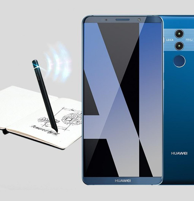 Huawei Mate 10 Pro thách thức Galaxy Note 8, có bút thông minh vừa dùng trên màn cảm ứng, vừa viết giấy trắng được