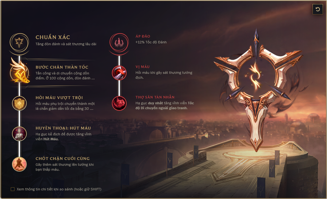 Giới thiệu, hướng dẫn sử dụng, và những tướng phù hợp với Ngọc Siêu Cấp: Bước Chân Thần Tốc nhánh Chuẩn Xác