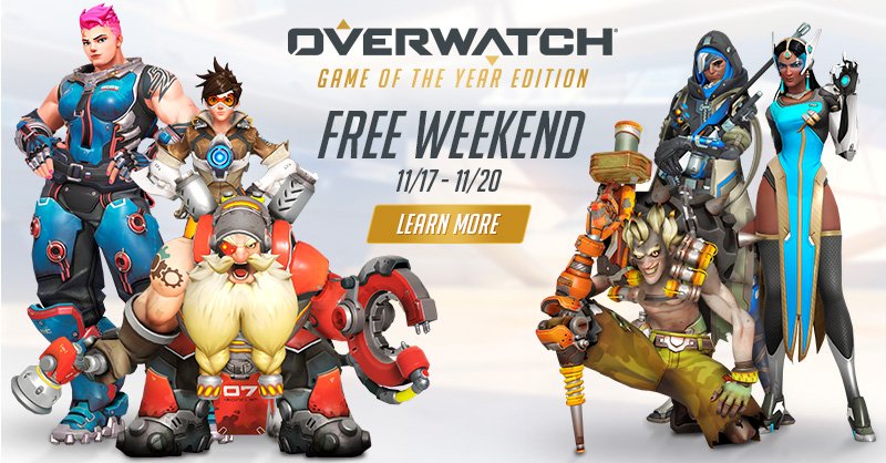 Overwatch mở miễn phí cho tất cả game thủ vào cuối tuần sau (18 - 21/11)