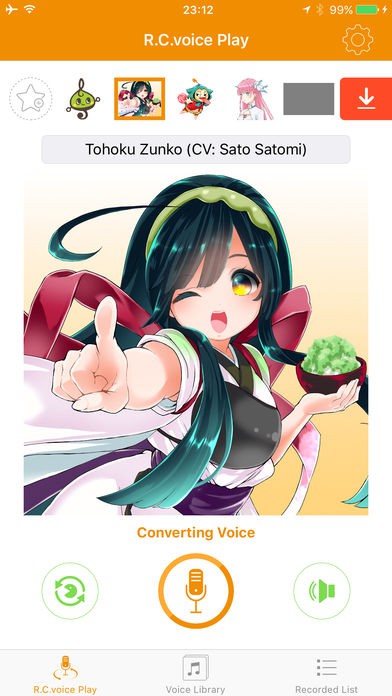 R.C. Voice - Hóa giọng như những nữ nhân vật Anime miễn phí trên iOS