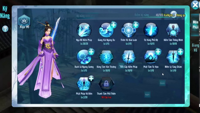 VLTK Mobile: Cân bằng sức mạnh Nga Mi - Công Thủ cân bằng hơn