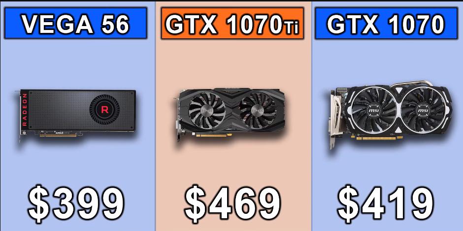 GTX 1070 vs GTX 1070 Ti vs Vega 56 benchmarks game bom t n