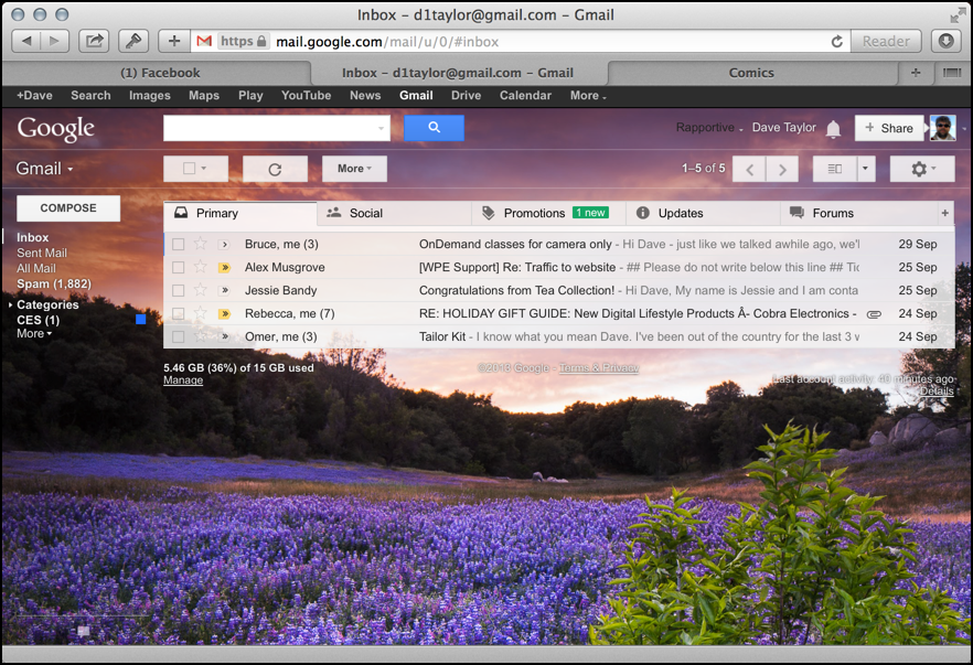 Cách tùy chỉnh hình nền cho giao diện Gmail trên web
