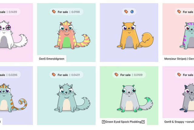 CryptoKitties - Game nuôi mèo cực hấp dẫn, giá bán của một con mèo có thể tính bằng tiền tỉ