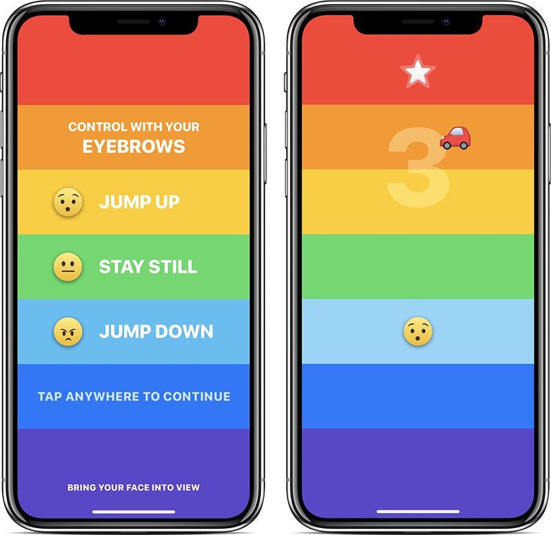 Tựa game cực di chơi game bằng lông mày trên Iphone X dễ chơi mà cũng dễ nghiện