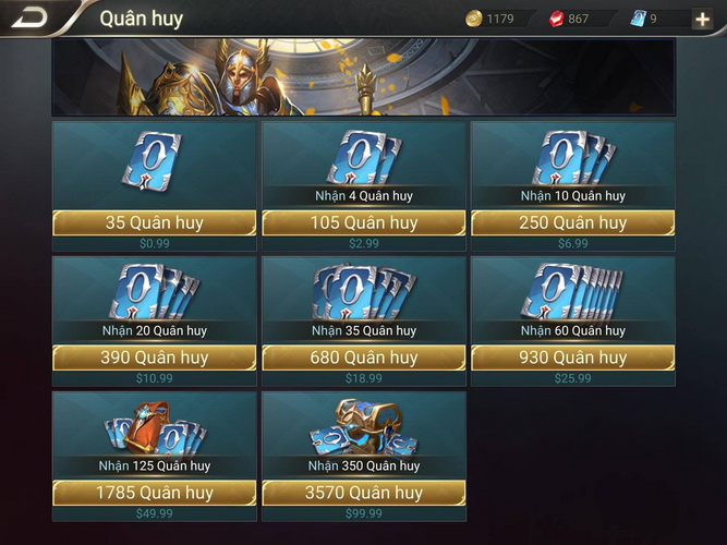 Liên Quân Mobile: Garena xử thẳng tay các trường hợp nạp Quân Huy lậu