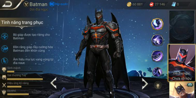 Liên Quân Mobile: Batman sẽ là tướng tiếp theo sở hữu trang phục Địa Ngục