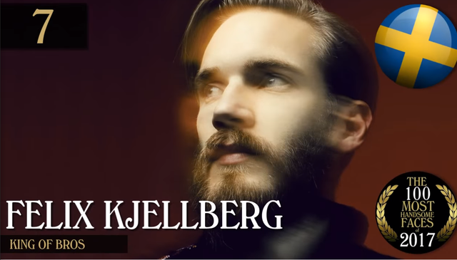 Ông hoàng YouTube PewDiePie lọt top 100 gương mặt đẹp trai nhất 2017