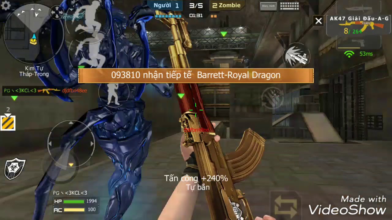 CFL – Cơ hội sở hữu miễn phí AK47-Noble Dragon và Barrett-Noble Dragon không thể bỏ qua