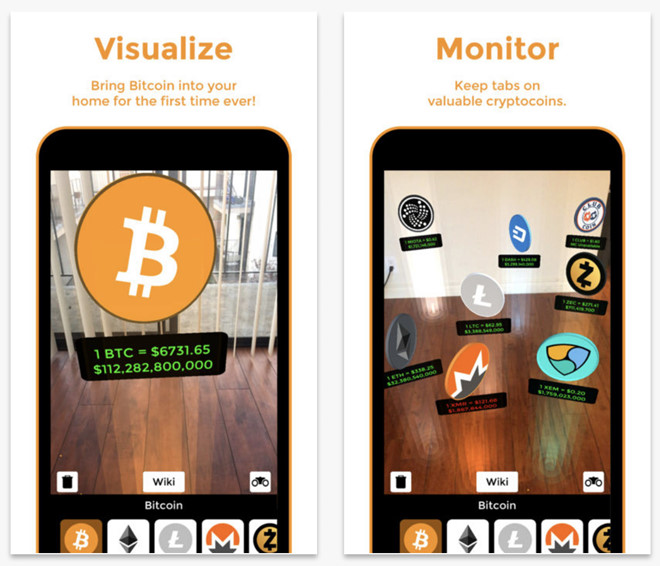 Ứng dụng 'rải' Bitcoin, Ethereum quanh chỗ ngồi để cập nhật giá