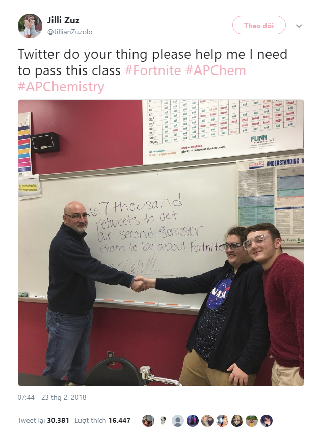 Cậu học sinh chơi lầy khiến thầy giáo chuyển từ bài kiểm tra Hóa sang đấu Fornite