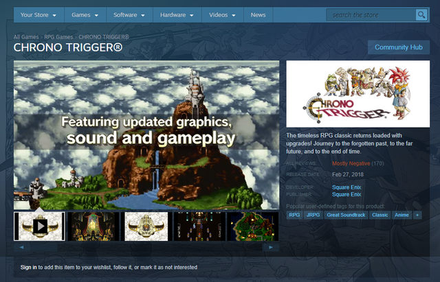 Chrono Trigger chính thức đặt chân lên hệ thống của Steam
