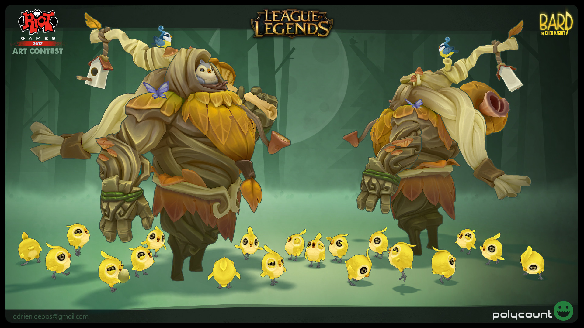 Bard Gà Mẹ - Ý tưởng trang phục gây chấn động Riot Creative Contest 2017