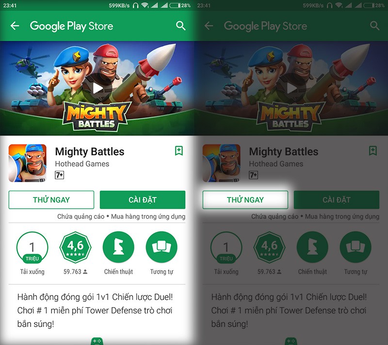 Google Play Instant - Trải nghiệm trước game mà không cần phải cài đặt