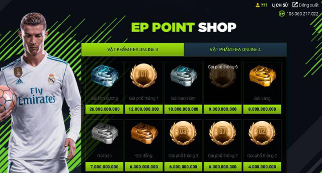 Chưa ra mắt chính thức, FIFA Online 4 đã lột sạch tiền người chơi bằng cách bán nhiều vật phẩm hấp dẫn của FIFA Online 3