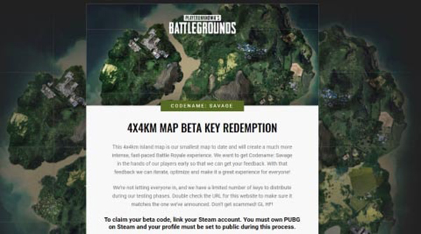 Hướng dẫn Game thủ lấy Key để tham gia vào đấu trường 4x4 mới của PUBG