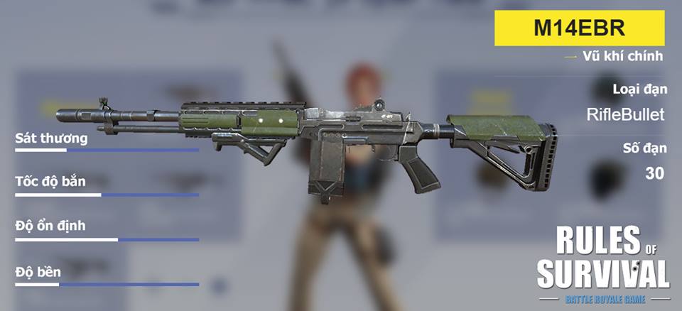Rules of Survival - M14EBR quá bá nhà phát hành ngay lập tức Nerf trong bản cập nhật ngày 11 tháng 04
