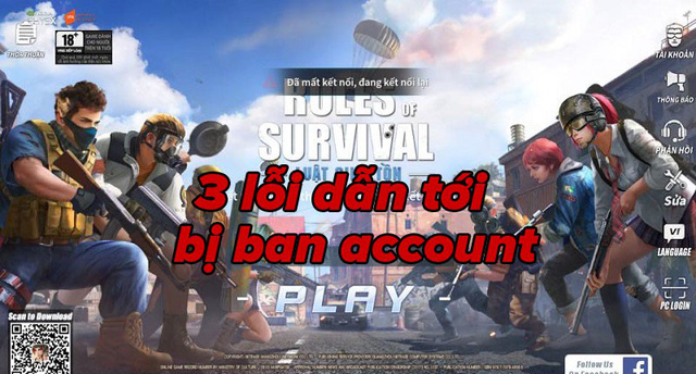 Rules Of Survival - 3 Hành động dưới chắc chắn sẽ khiến cho bạn bị khóa tài khoản dù không sử dụng hack