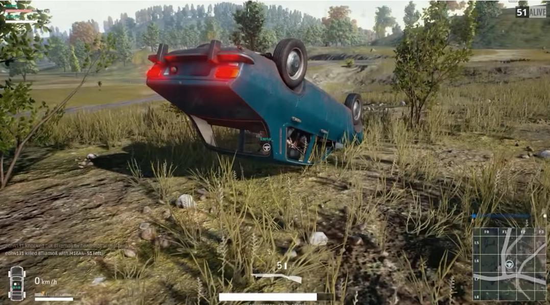 [PUBG] Game thủ từ nay hãy lái xe chạy bo cẩn thận hơn vì ngồi trong xe tông cột điện vẫn có thể bị knock