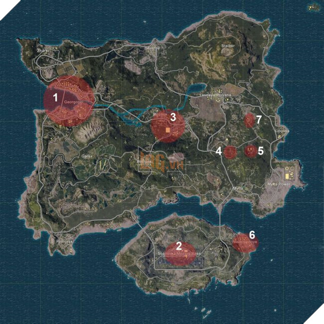 [PUBG Mobile] 6 địa điểm nhảy dù lý tưởng nhưng mạo hiểm nhất bản đồ Erangle