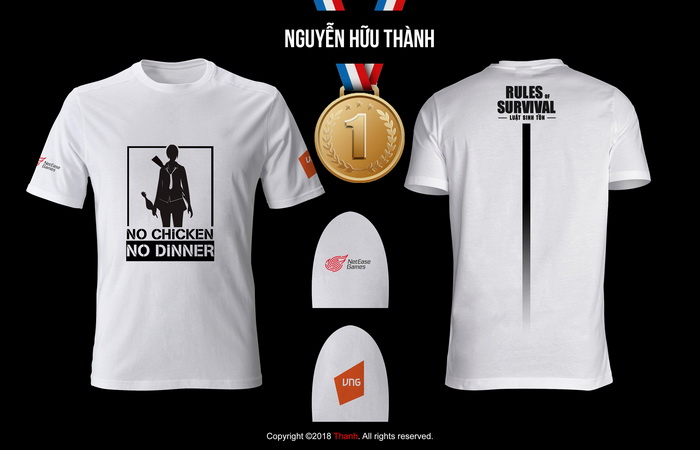 Mẫu áo Rules of Survival dành riêng cho cộng đồng game thủ Việt đã xuất hiện