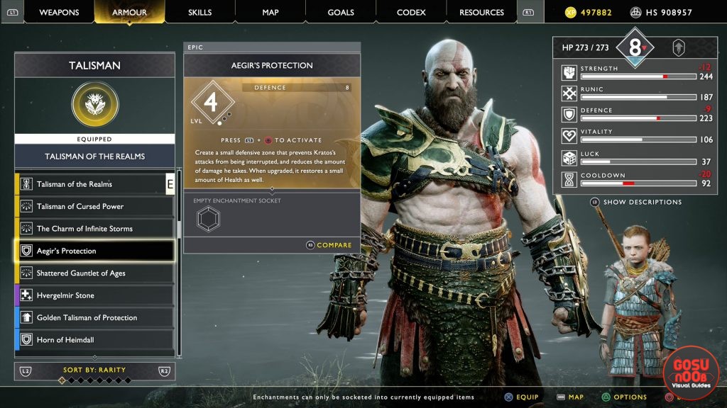 God of War 4: Top Talisman và Charm tốt nhất game