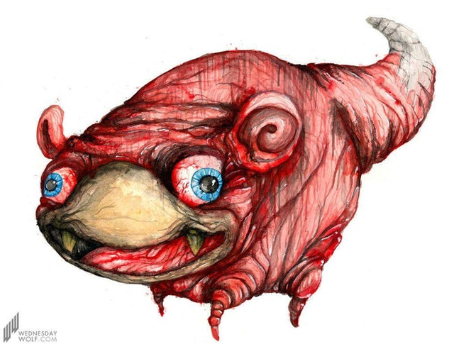 Chứng kiến những loài Pokemon được vẽ theo phong cách kinh dị nhìn vào phải phát khiếp