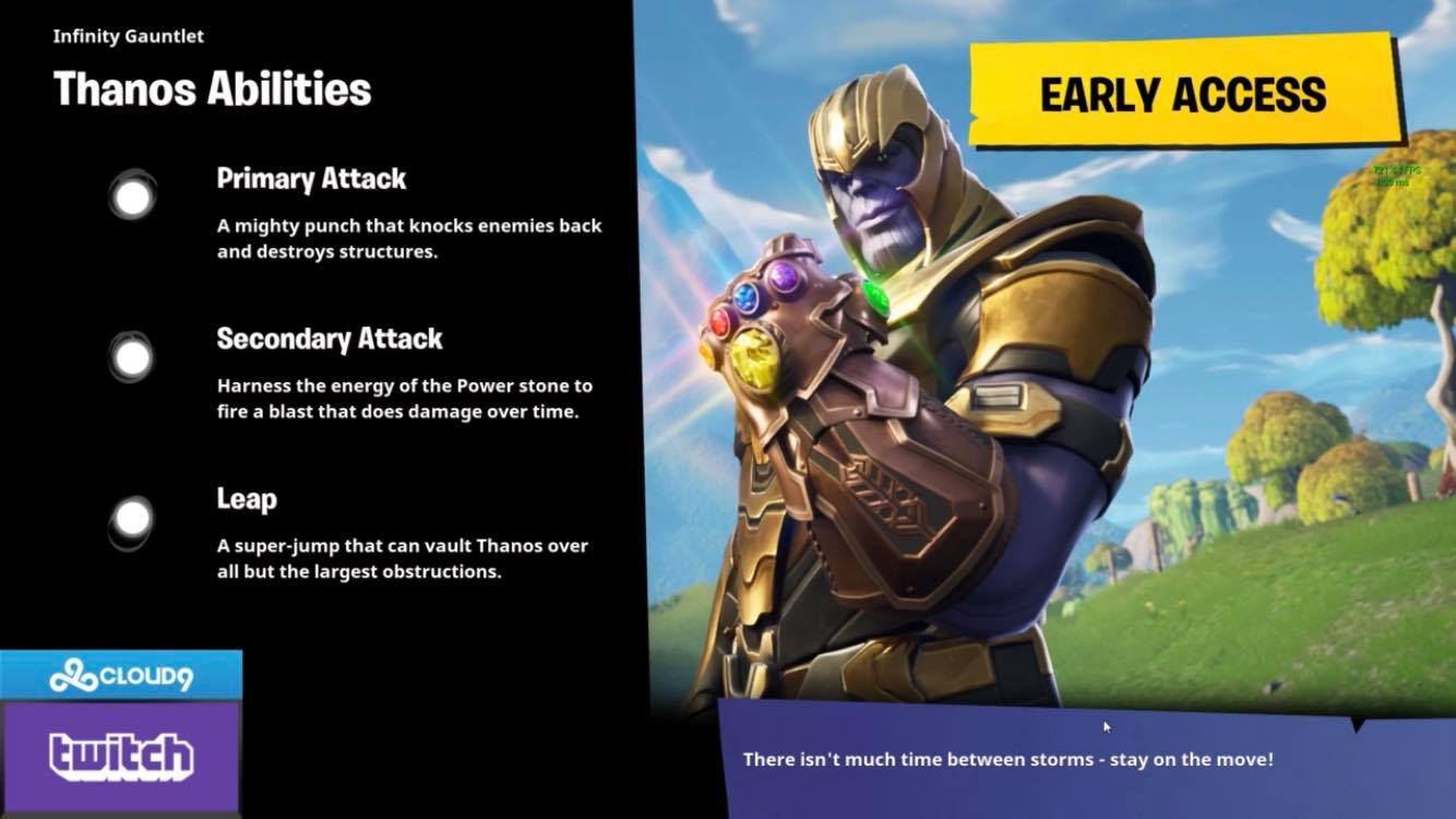 Fortnite - Xuất hiện Găng Tay Vô Cực của Thanos với bộ kỹ năng siêu bá đạo giúp bạn dễ dàng đạt top 1