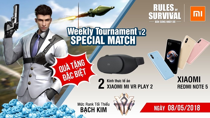 19h tối nay tham chiến ROS Mobile Weekly Tournament nhận Redmi Note 5