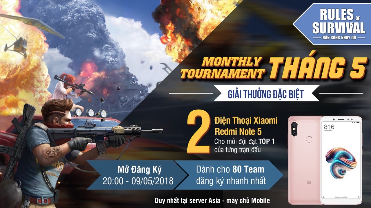 Xiaomi Redmi Note 5 sẽ về tay ai trong trận đại chiến ROS Mobile Monthly Tournament ngày mai