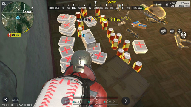 Nhiều kho chứa máu bất ngờ xuất hiện trong Rules of Survival sau bản cập nhật ngày 09/05