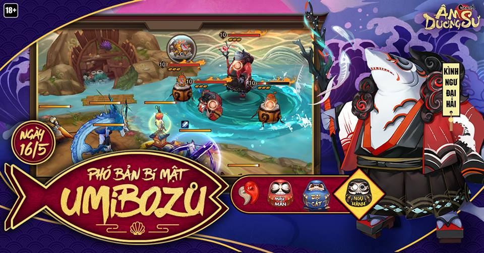 Âm Dương Sư: Hướng dẫn cách đi Phó Bản Bí Mật Umibozu đơn giản nhất