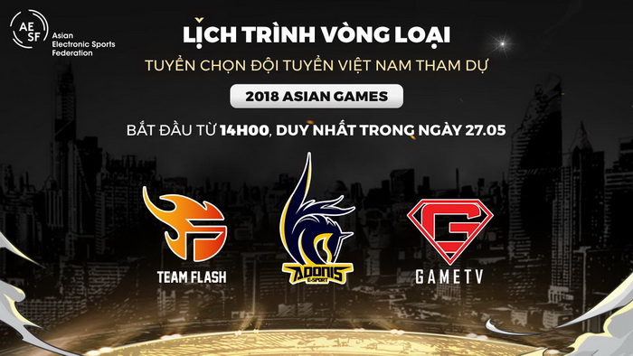LỊCH TRÌNH VÒNG LOẠI TUYỂN CHỌN ĐỘI TUYỂN VIỆT NAM THAM DỰ ASIAN GAMES 2018