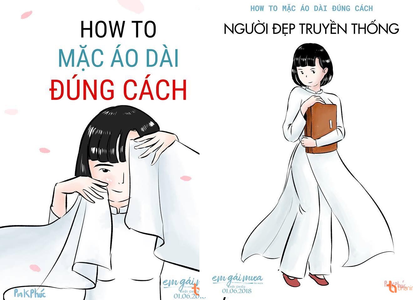 Làm sao nhịn được cười trước chùm ảnh Cách mặc áo dài siêu bựa