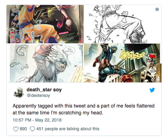 Họa sĩ Dragon Ball bị tố sao chép hình mẫu từ bộ truyện Captain America