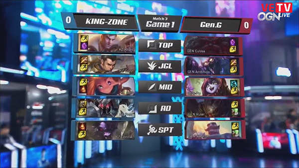 LCK Mùa Hè 2018: Gen.G dễ dàng vượt qua KZ với con bài Ezreal trong tay Ruler