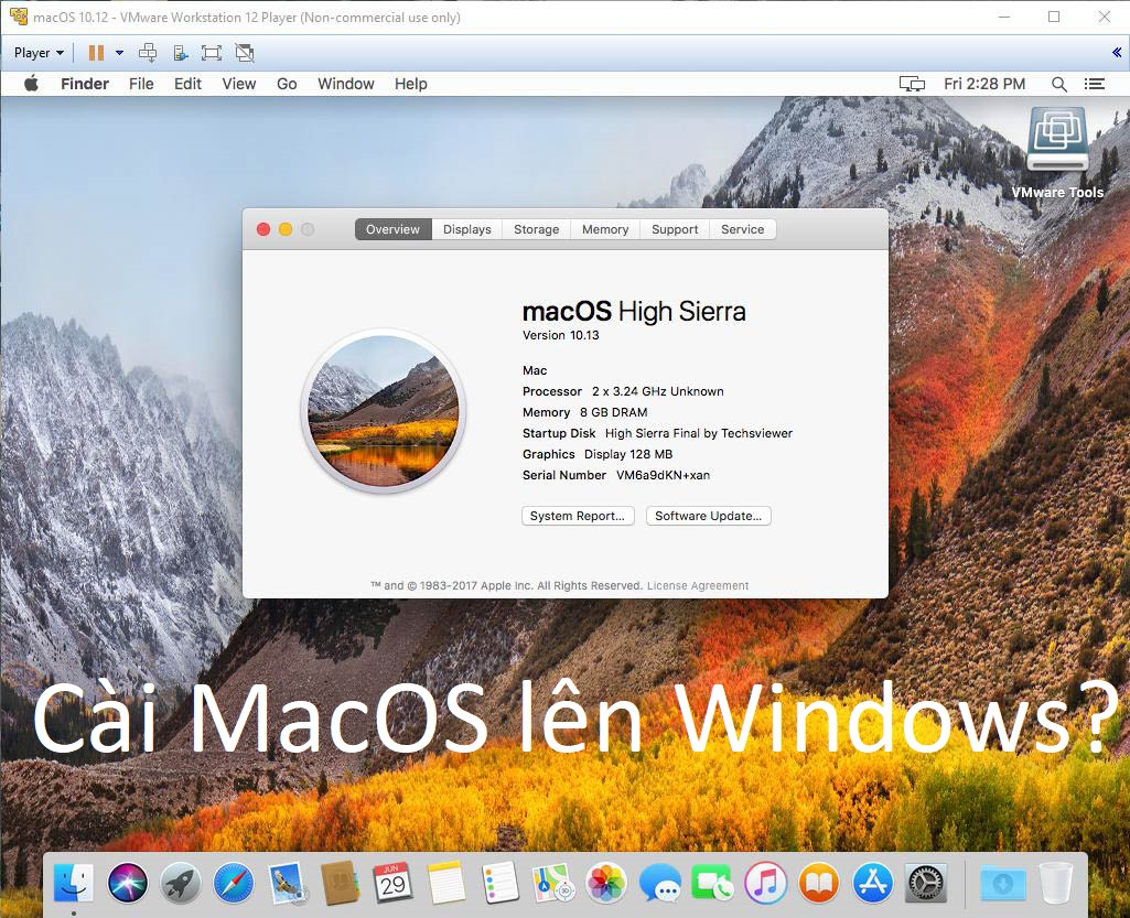 Chạy macOS High Sierra lên Windows? Chỉ là chuyện nhỏ với công cụ sau