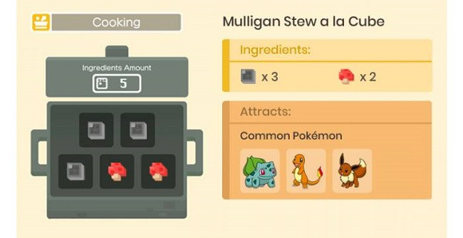 Pokemon Quest Nấu ăn đung Cong Thức Qua đơn Giản